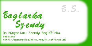 boglarka szendy business card